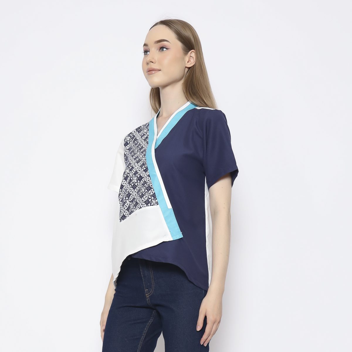 Lily Blouse Navy - Image 4