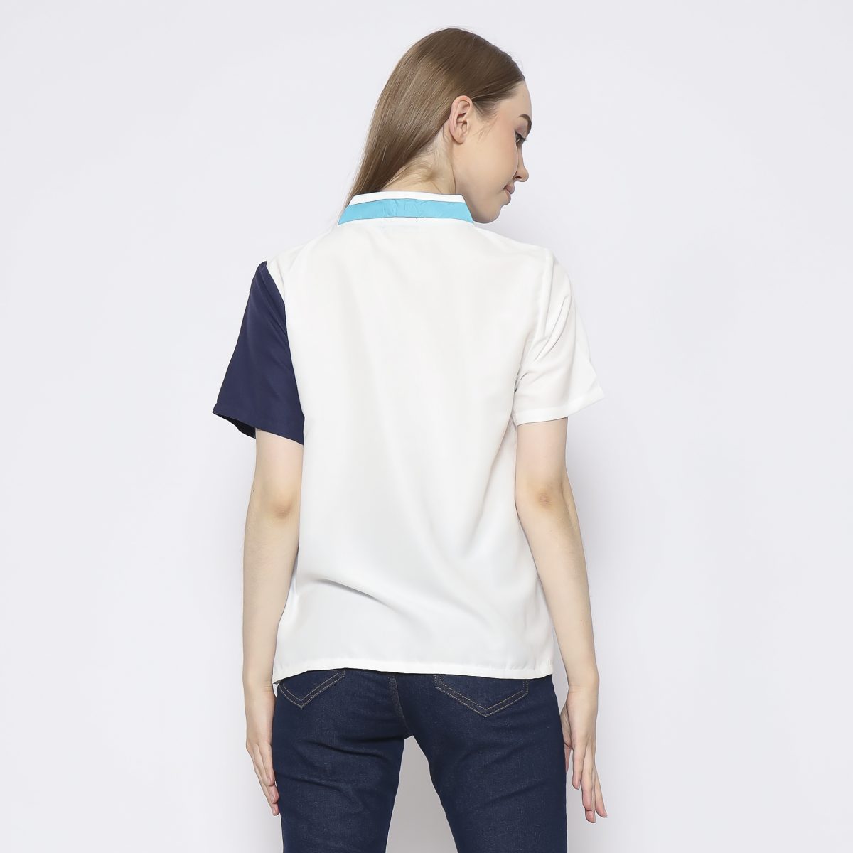 Lily Blouse Navy - Image 5