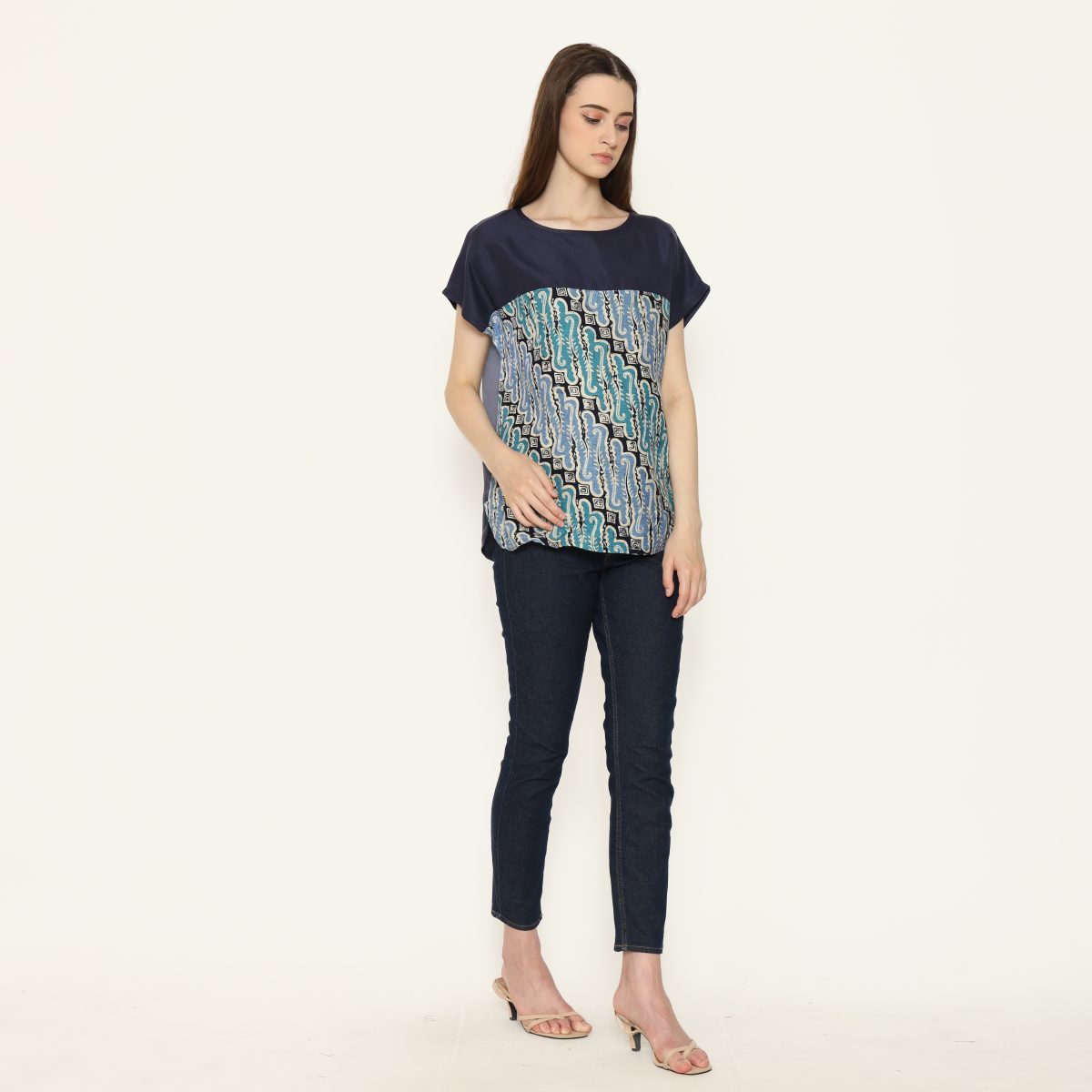 Forever Blouse Navy - Image 3