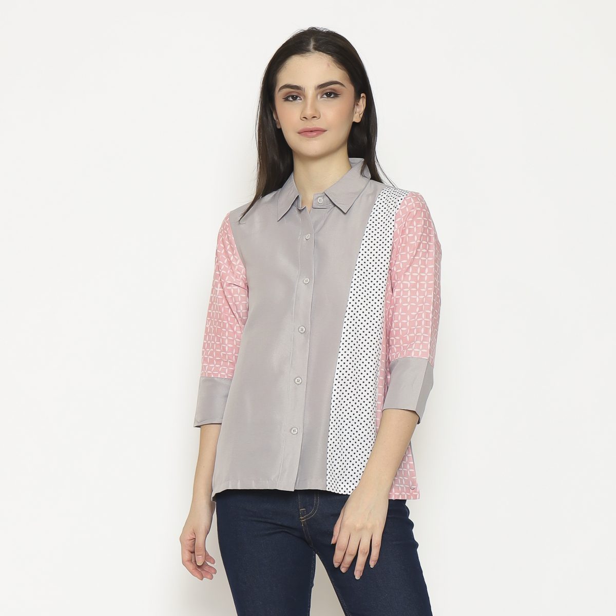 Clarine Shirt Taupe Pink