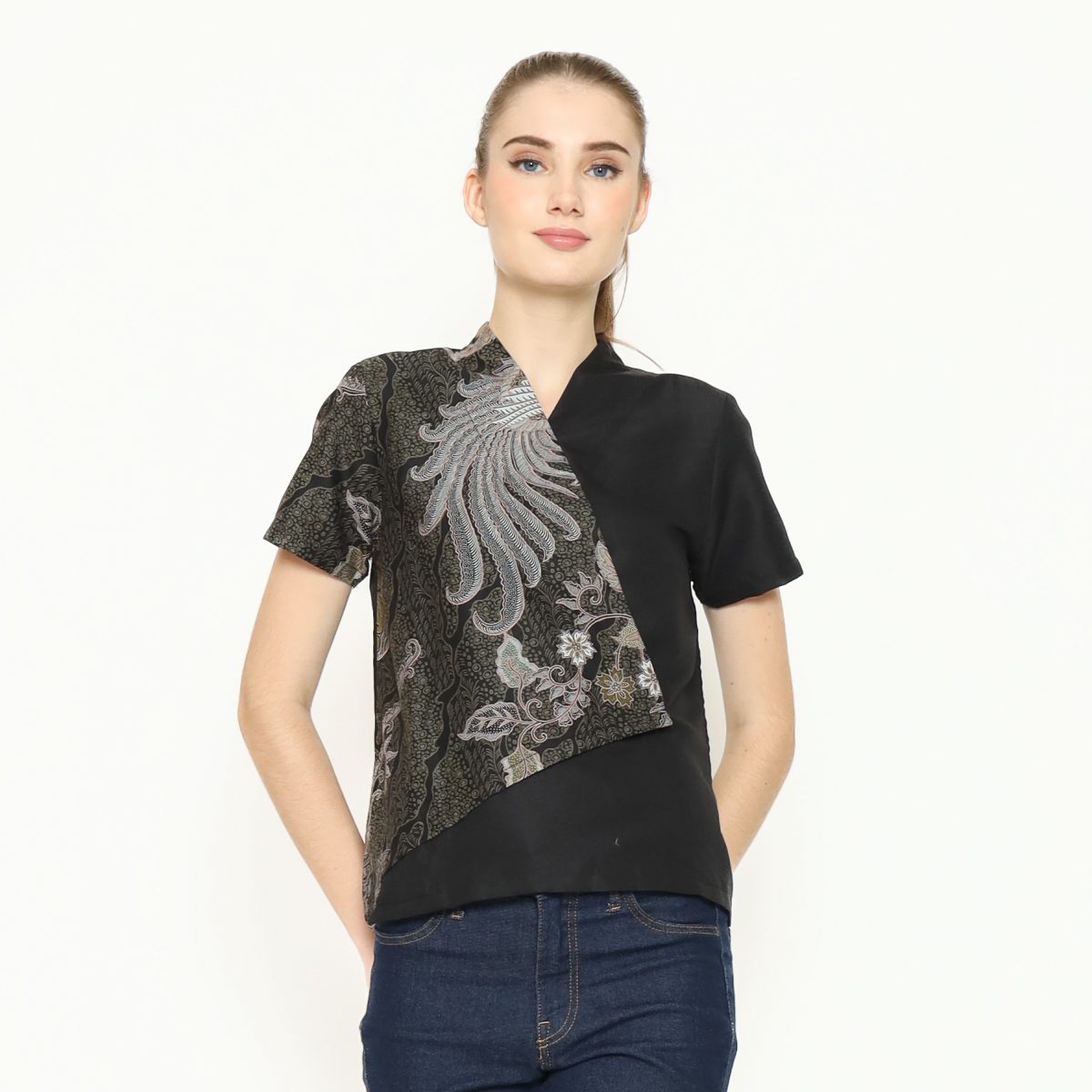 Leslie 2 Blouse Black Green