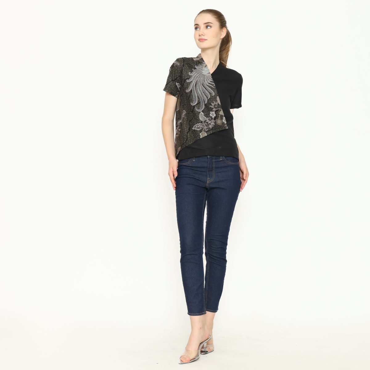 Leslie 2 Blouse Black Green - Image 5