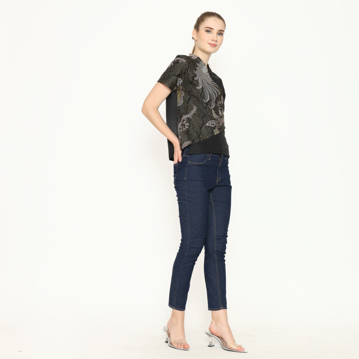 Leslie 2 Blouse Black Green - Image 4