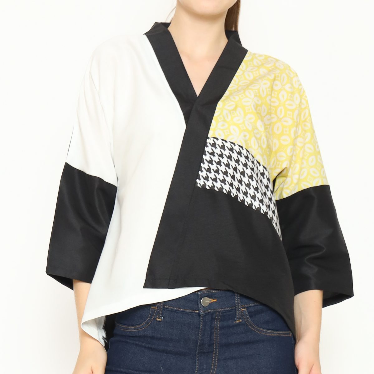 Amanda Blouse Black Yellow - Image 2