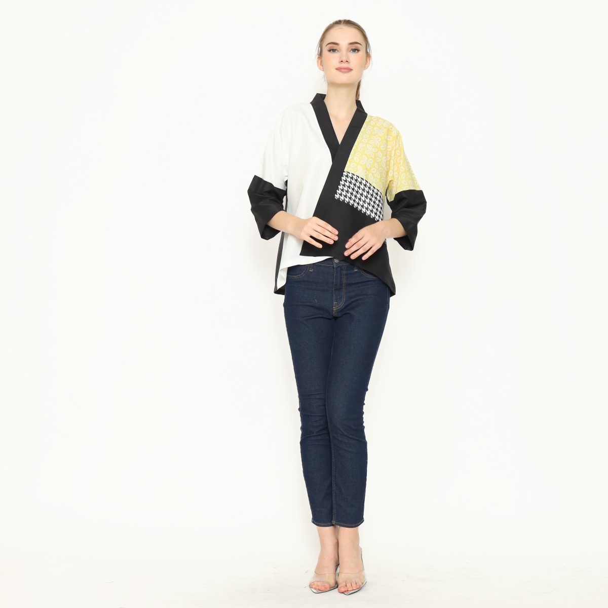 Amanda Blouse Black Yellow - Image 3