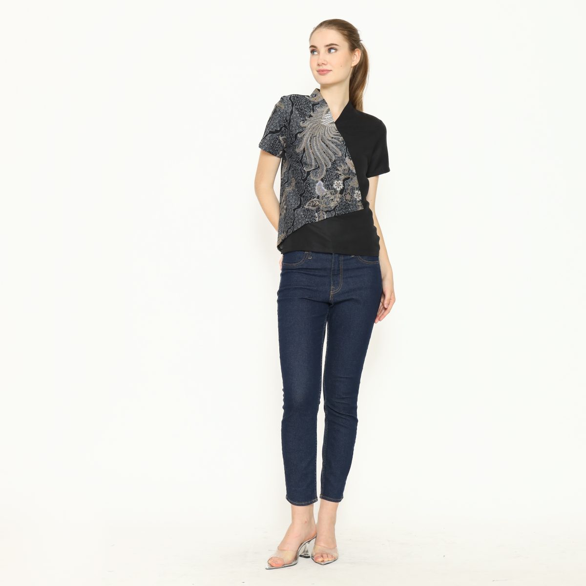 Leslie 2 Blouse Black Grey - Image 8