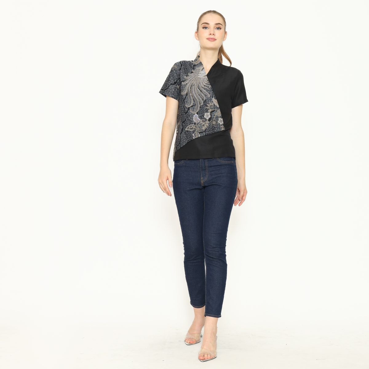 Leslie 2 Blouse Black Grey - Image 9