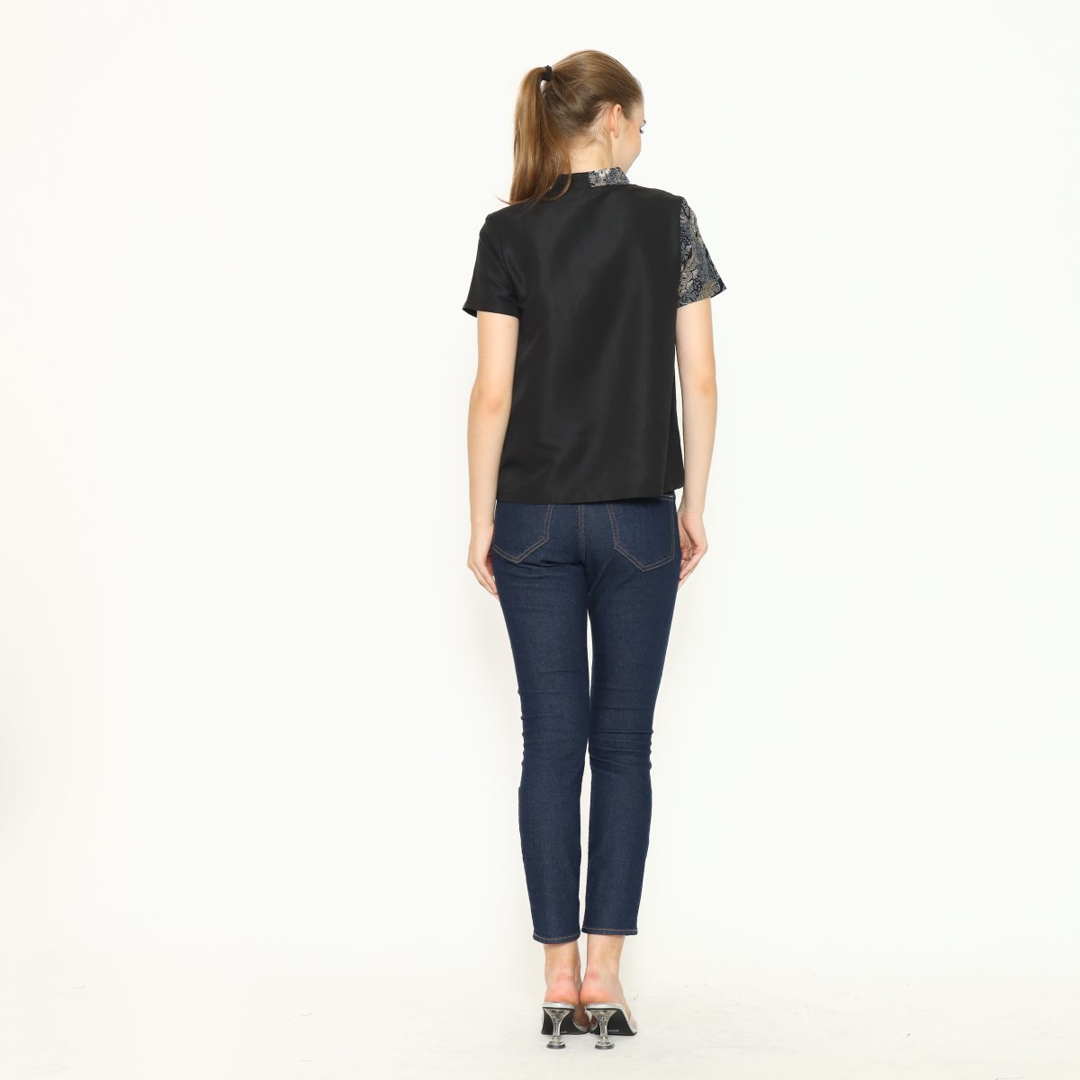 Leslie 2 Blouse Black Grey - Image 7
