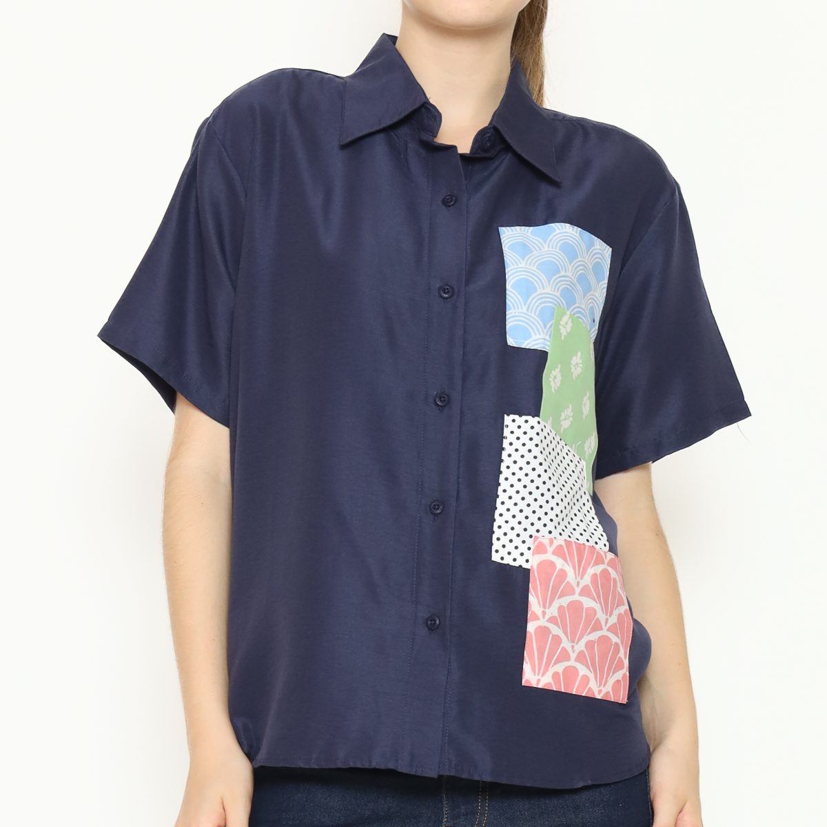 Mozaic Shirt Navy - Image 2