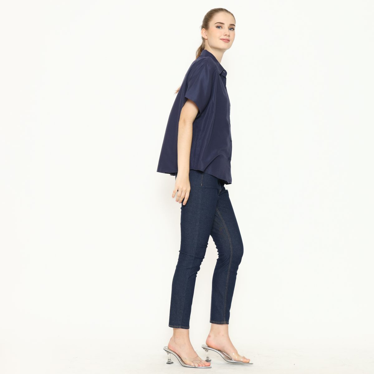 Mozaic Shirt Navy - Image 6
