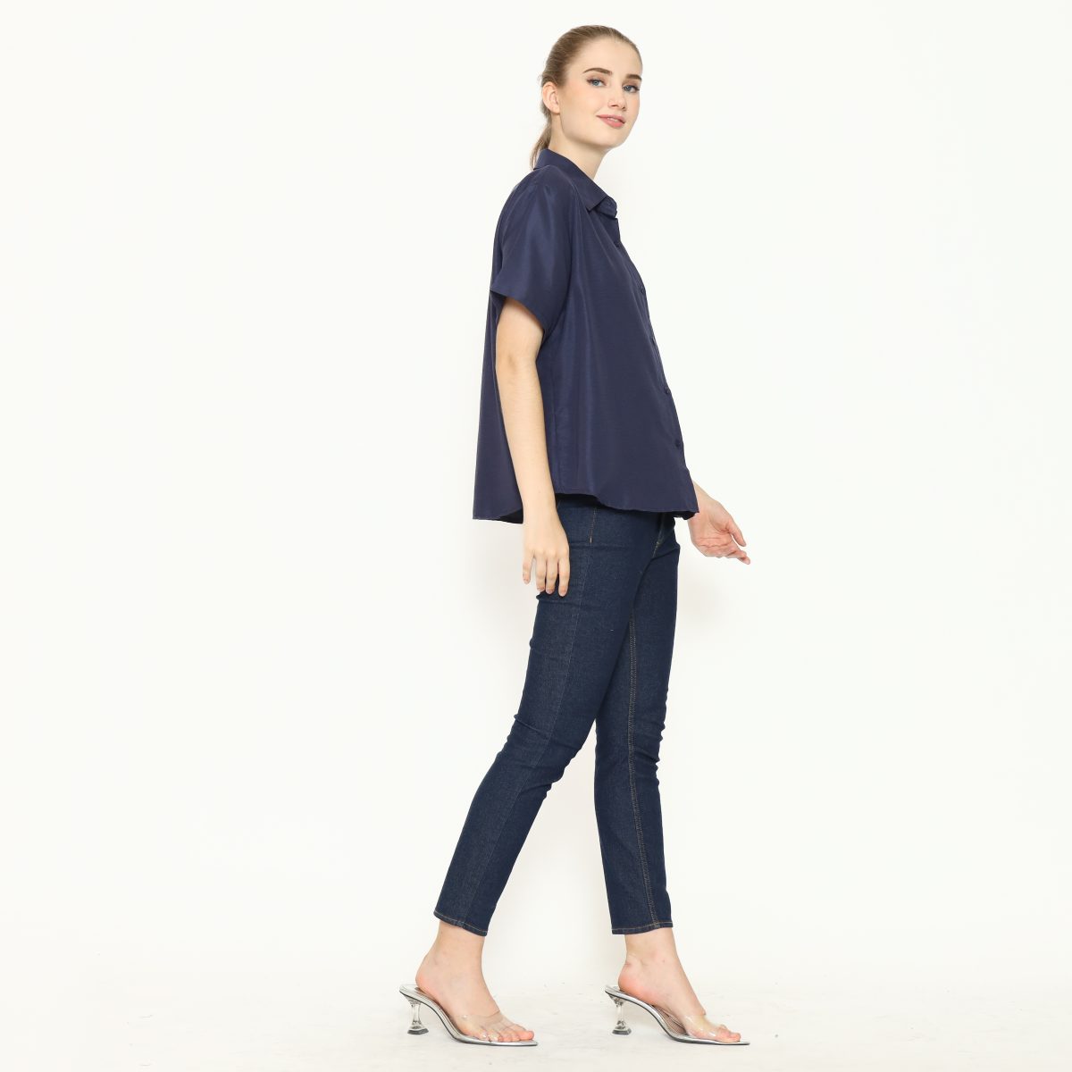 Mozaic Shirt Navy - Image 5