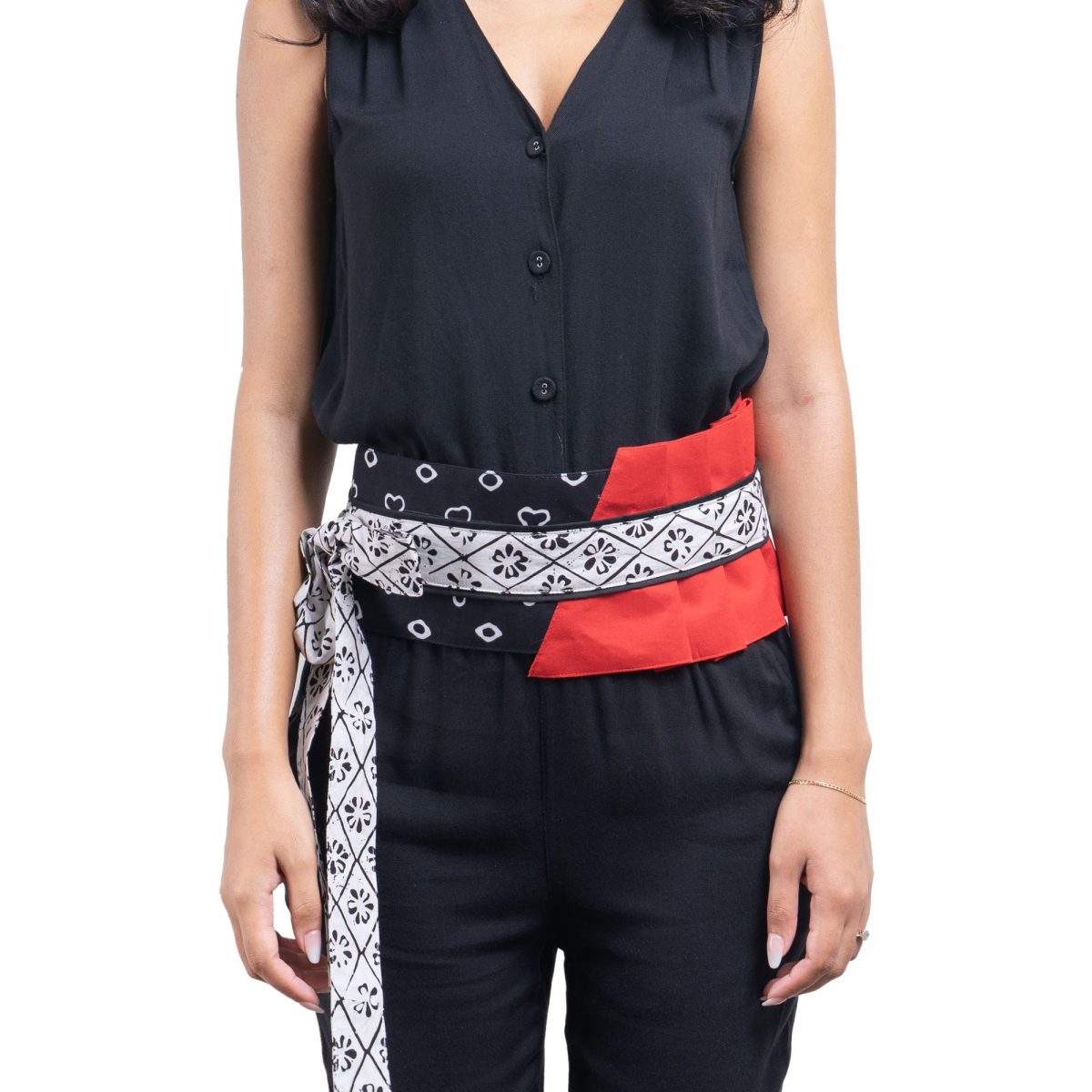 Obi Belt Black Cream - Image 2
