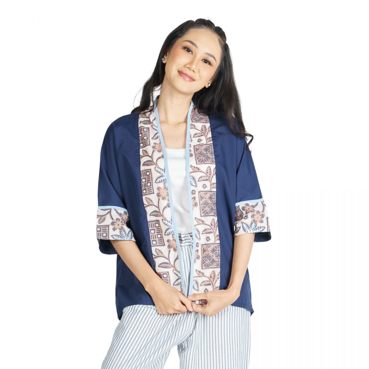 Divya Blazer Cream Navy