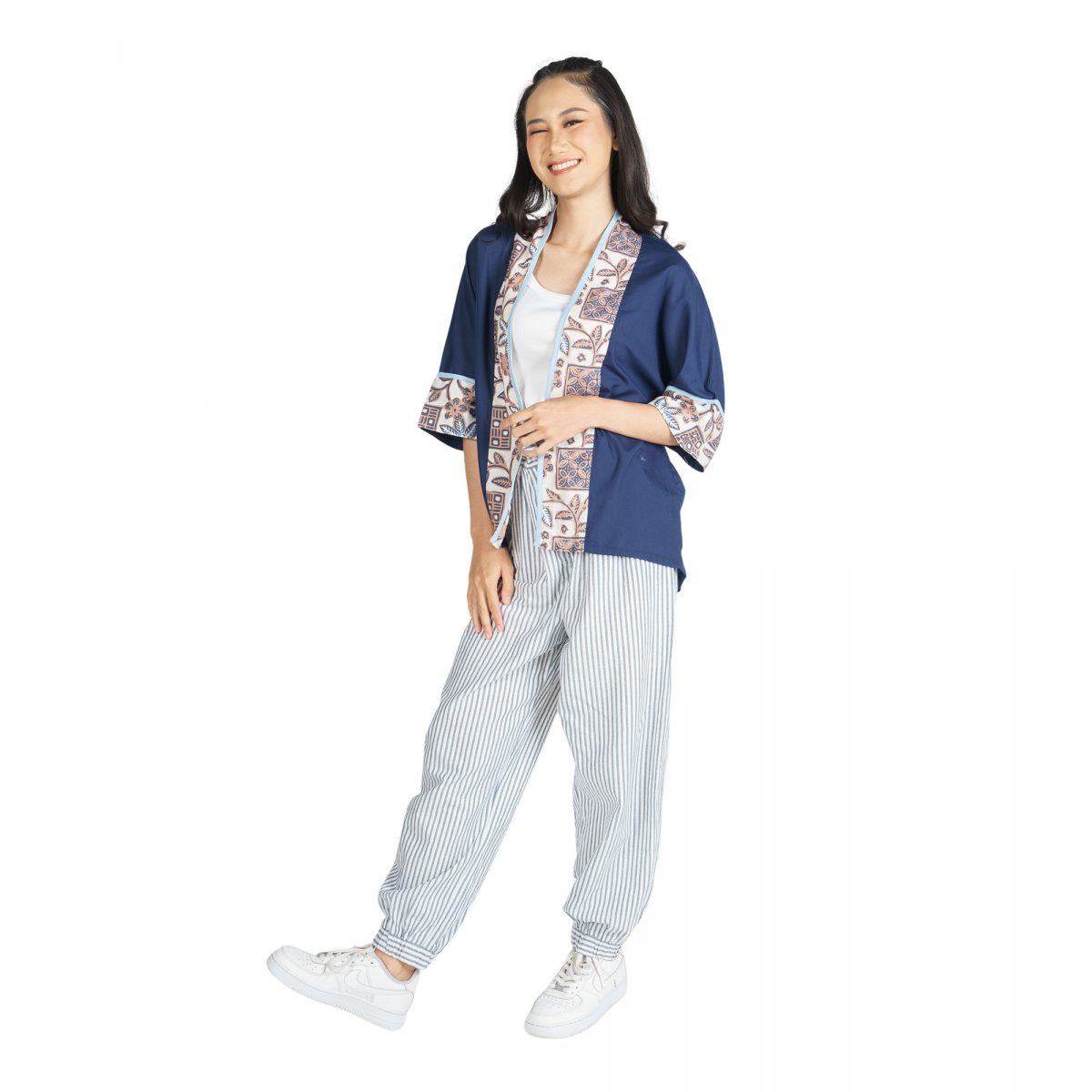 Divya Blazer Cream Navy - Image 3