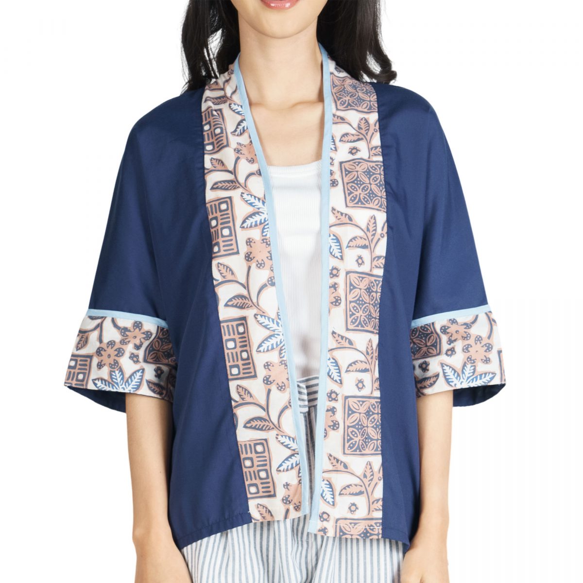 Divya Blazer Cream Navy - Image 2