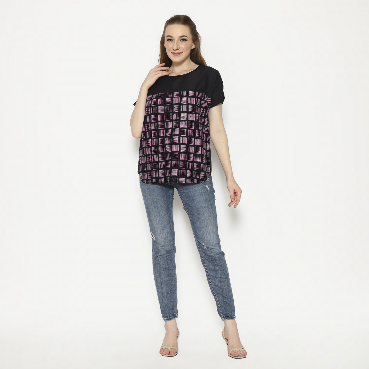 Forever Blouse Black Pink - Image 8
