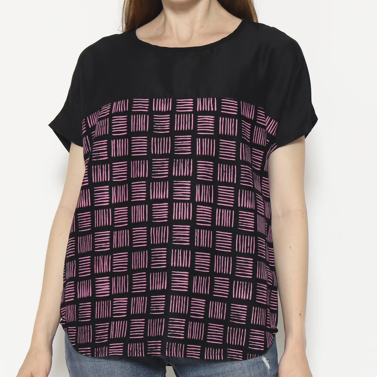 Forever Blouse Black Pink - Image 2
