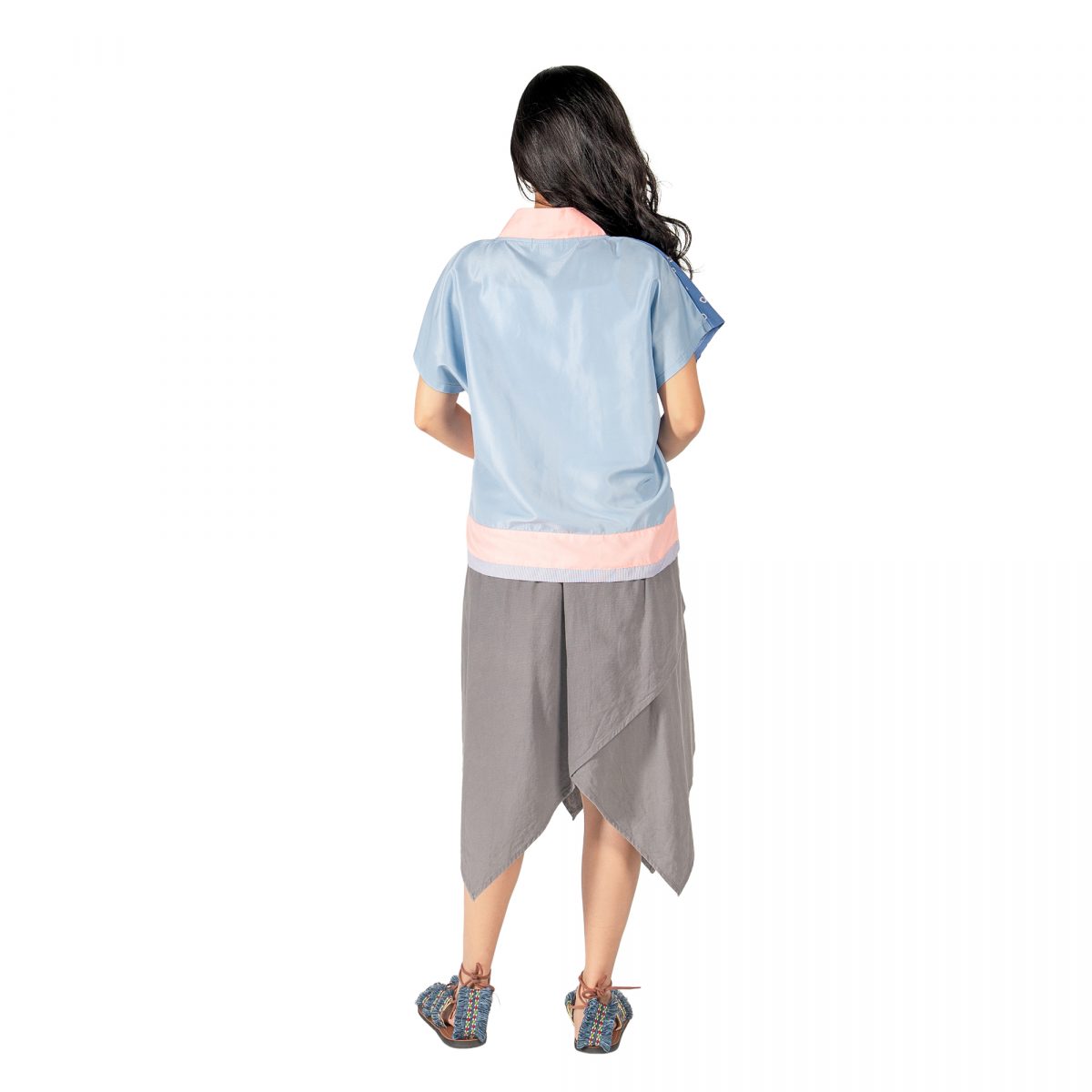 Inara Blouse Blue Pink - Image 5