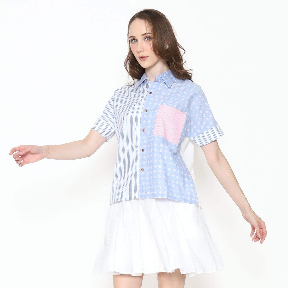 Miyako Shirt Blue - Image 4
