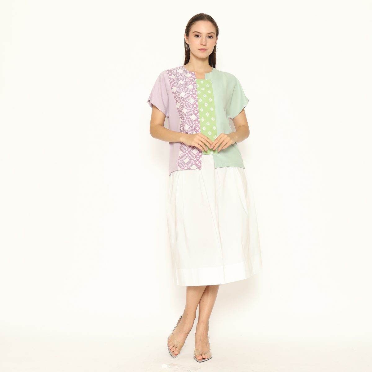 Novina Blouse Purple Green - Image 9