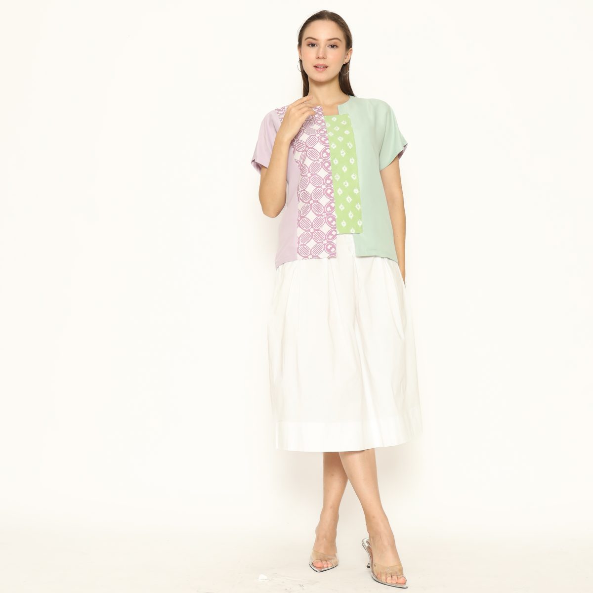 Novina Blouse Purple Green - Image 7