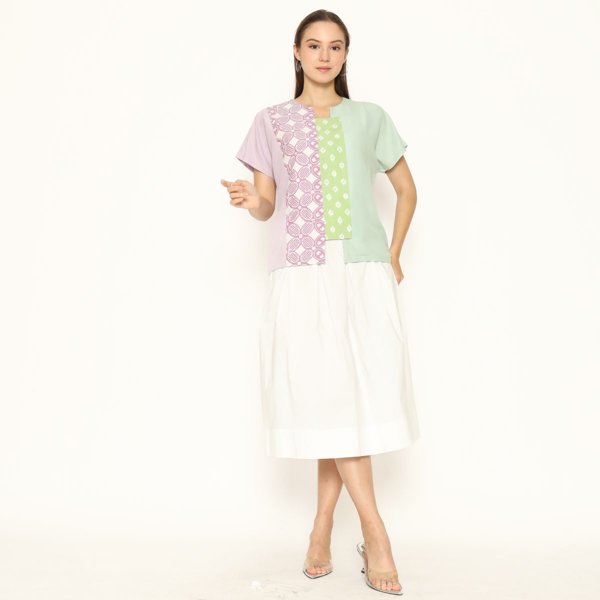 Novina Blouse Purple Green - Image 5