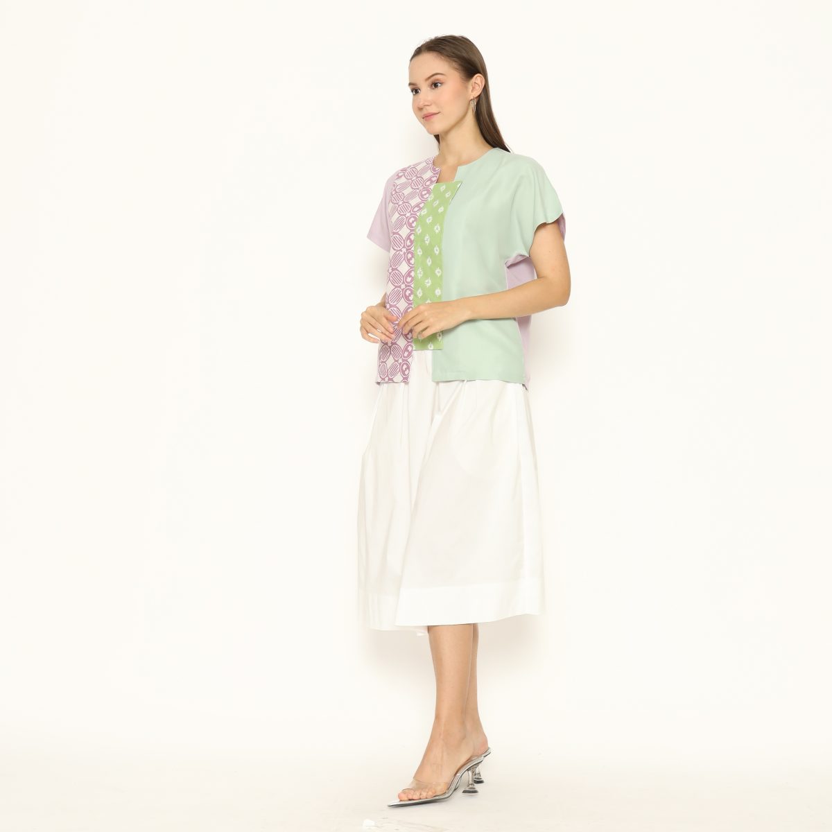 Novina Blouse Purple Green - Image 4