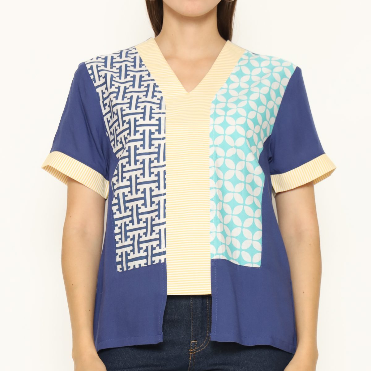 Michela Blouse Blue Tosca - Image 2