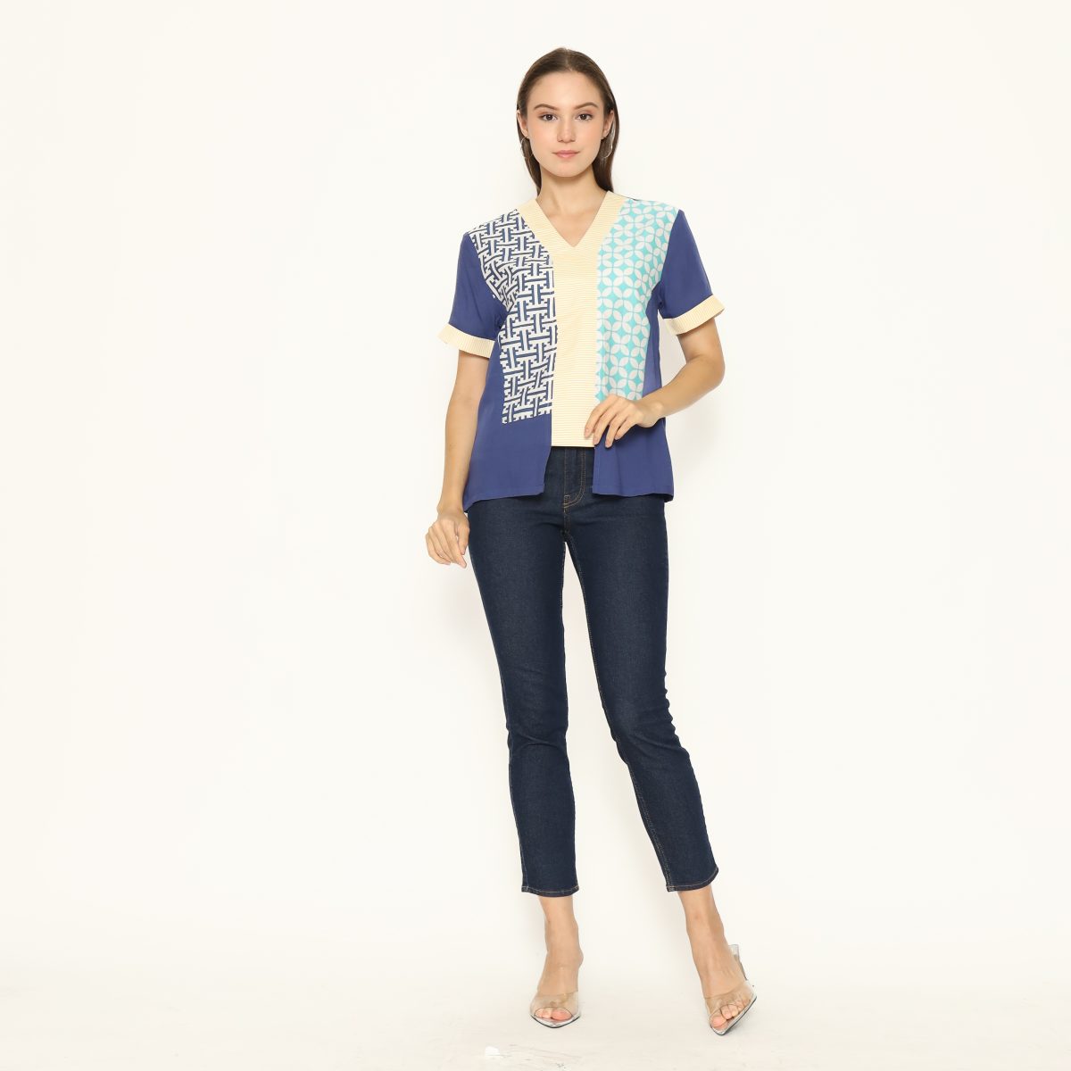 Michela Blouse Blue Tosca - Image 8