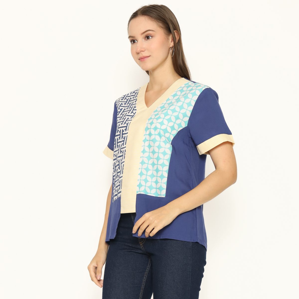 Michela Blouse Blue Tosca - Image 4