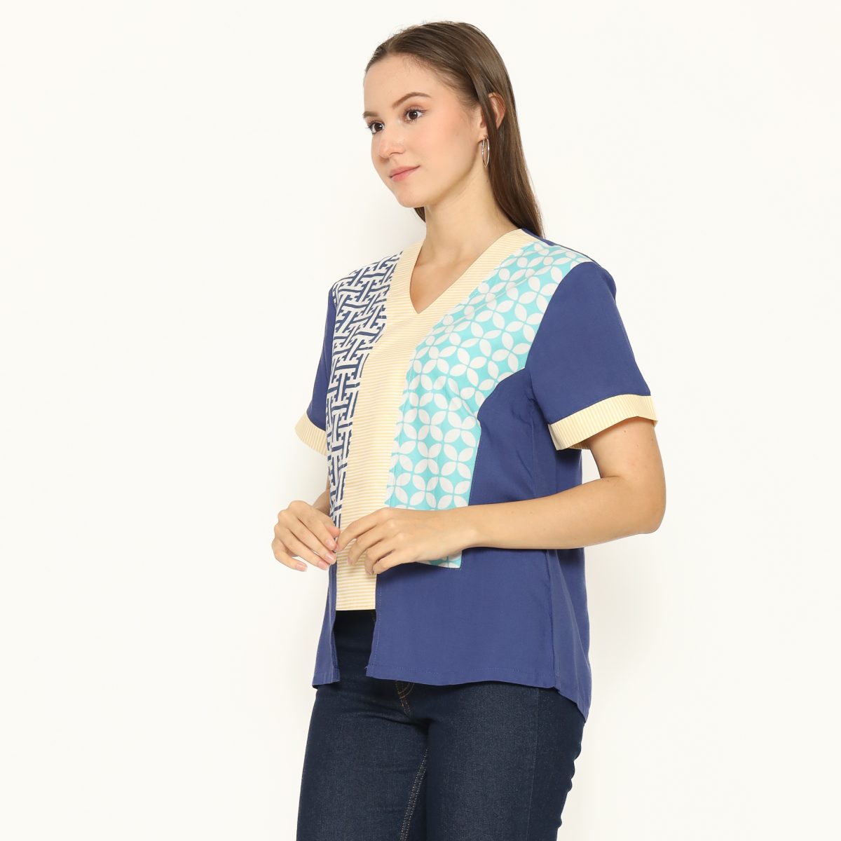 Michela Blouse Blue Tosca - Image 3