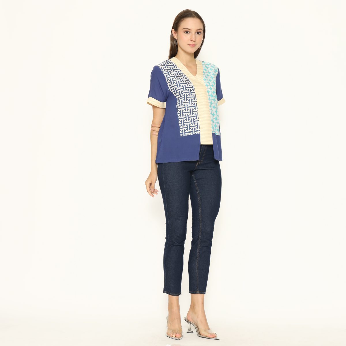Michela Blouse Blue Tosca - Image 6