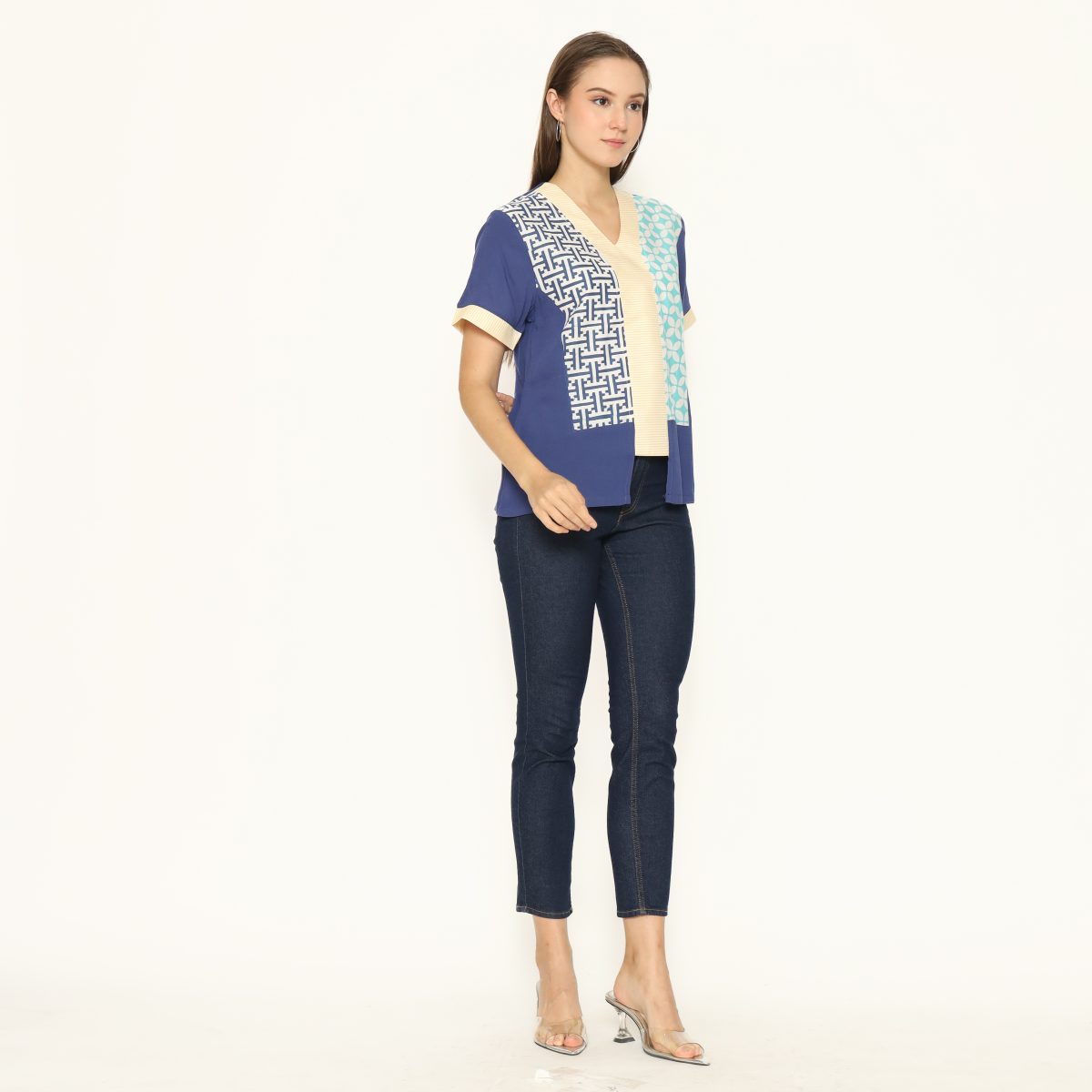 Michela Blouse Blue Tosca - Image 5