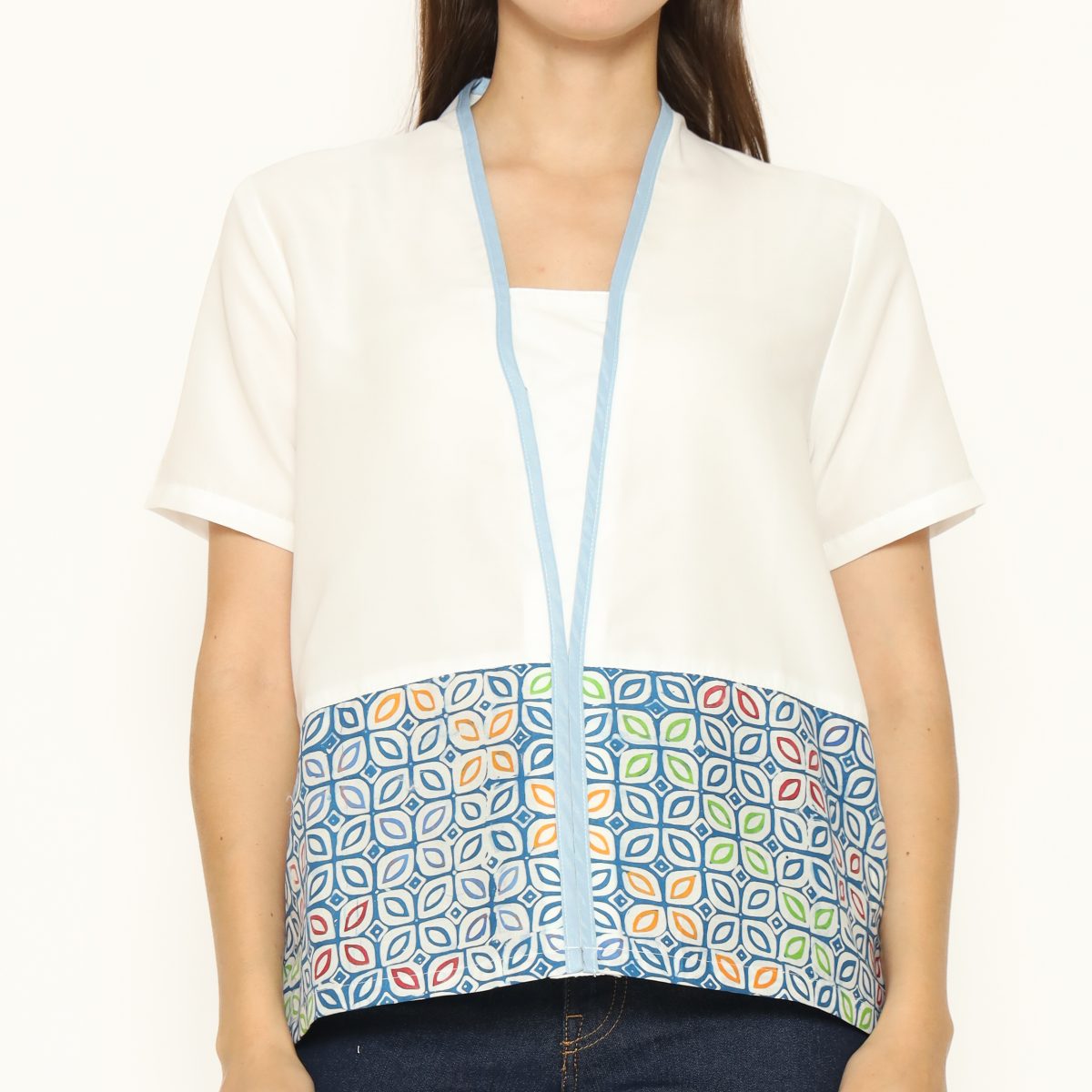 Yuki Blouse Cream Blue - Image 2