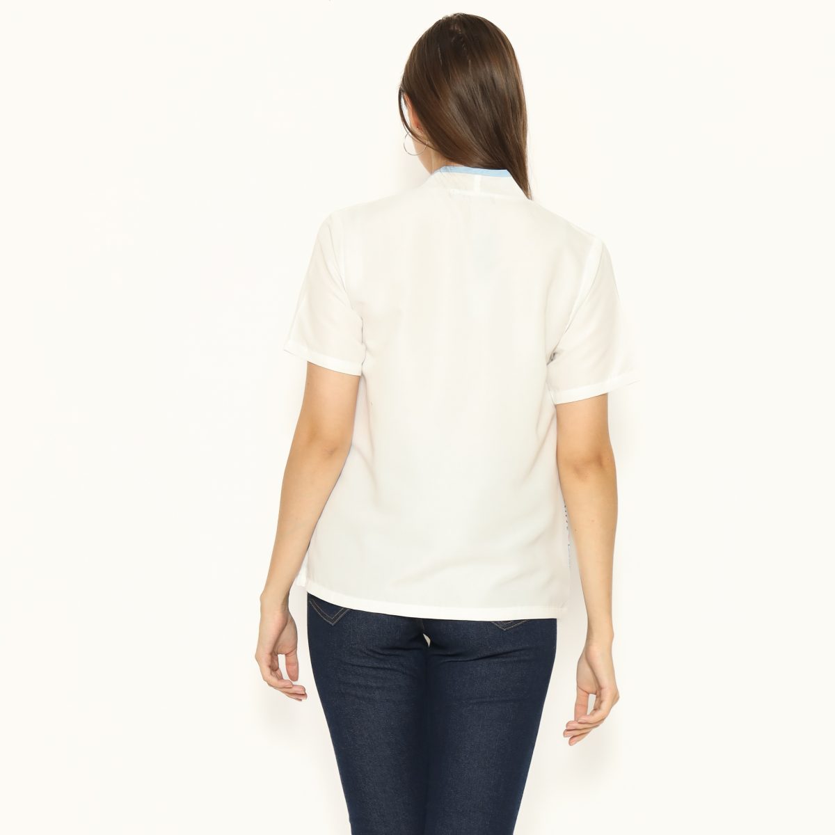 Yuki Blouse Cream Blue - Image 8
