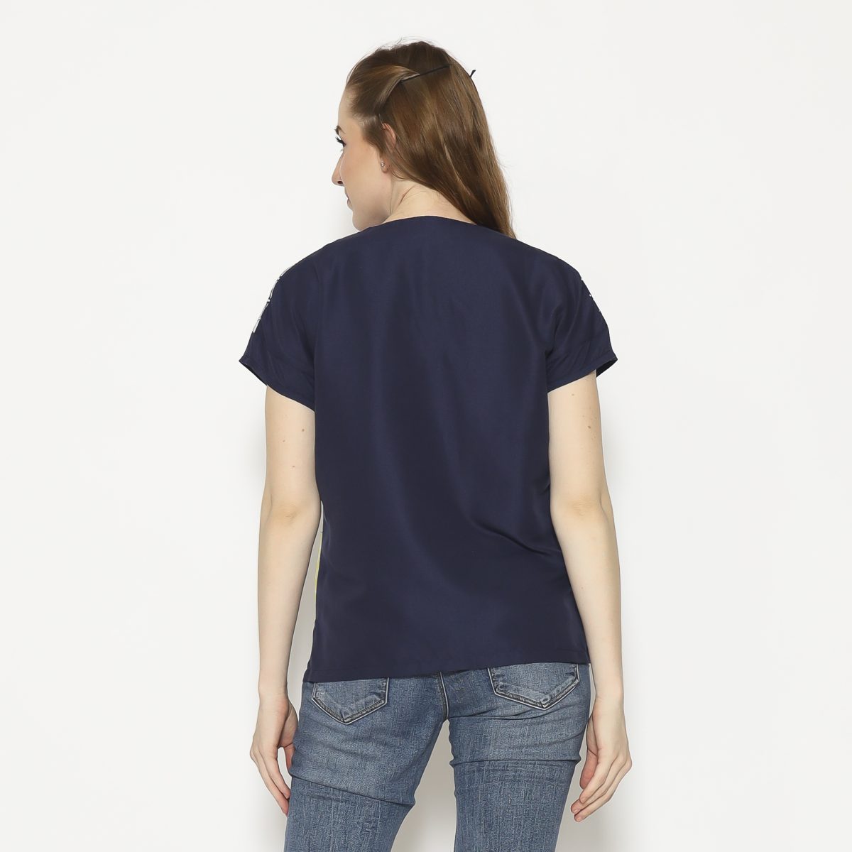 Rossie Blouse Navy Yellow - Image 5