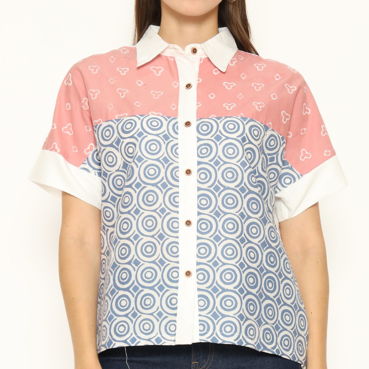 Sherrie Shirt Pink Blue - Image 2