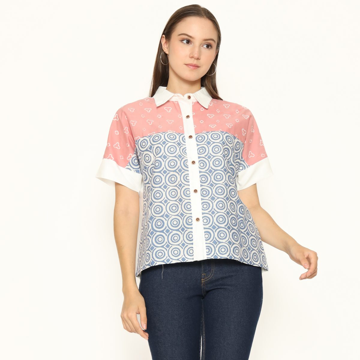 Sherrie Shirt Pink Blue - Image 5