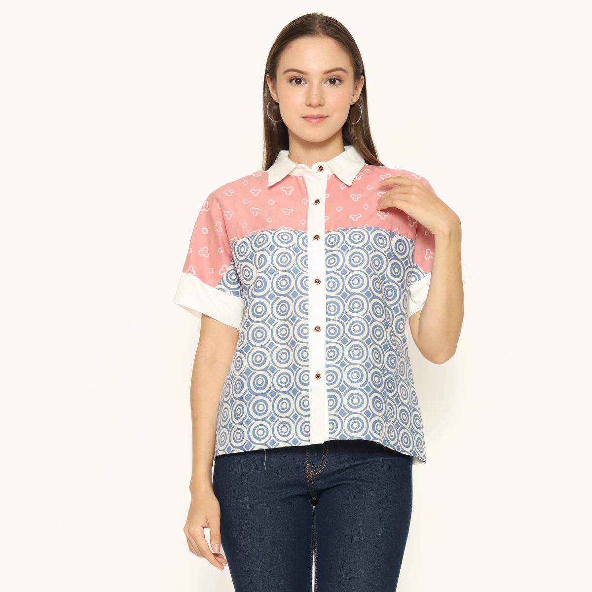 Sherrie Shirt Pink Blue