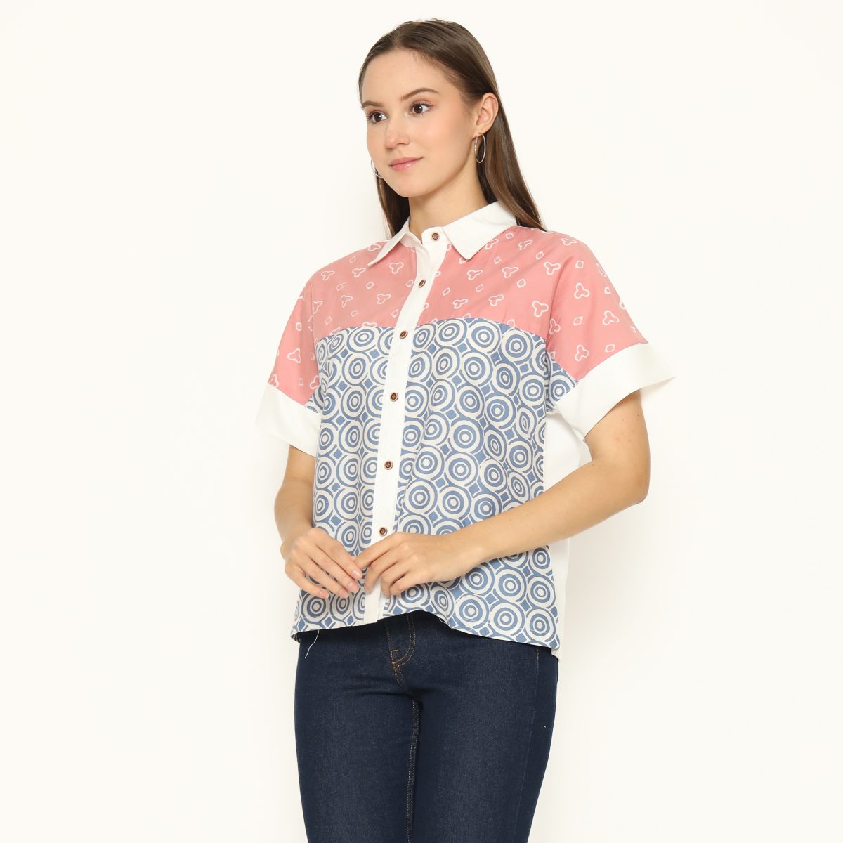 Sherrie Shirt Pink Blue - Image 4