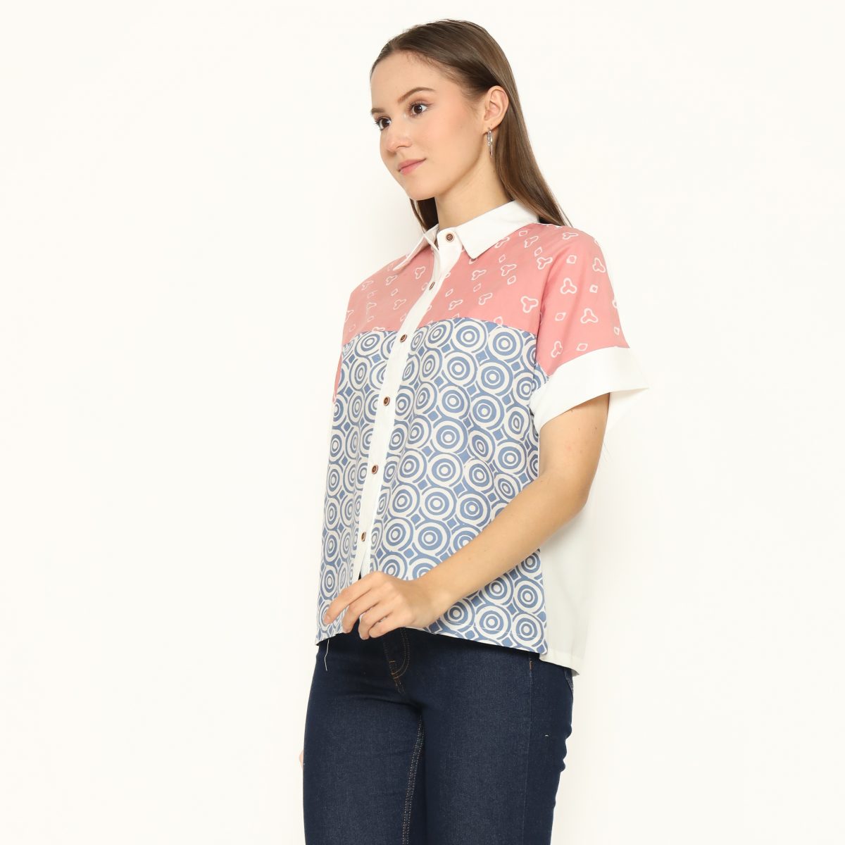 Sherrie Shirt Pink Blue - Image 3