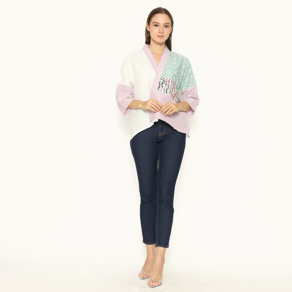 Amanda Blouse Purple Green - Image 9