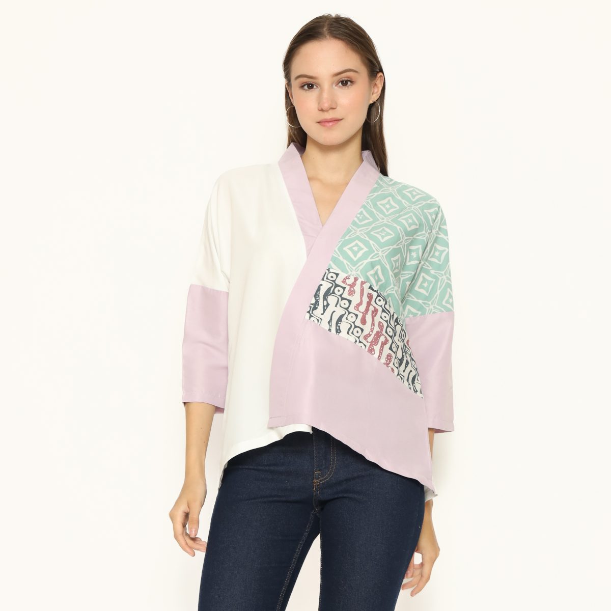 Amanda Blouse Purple Green