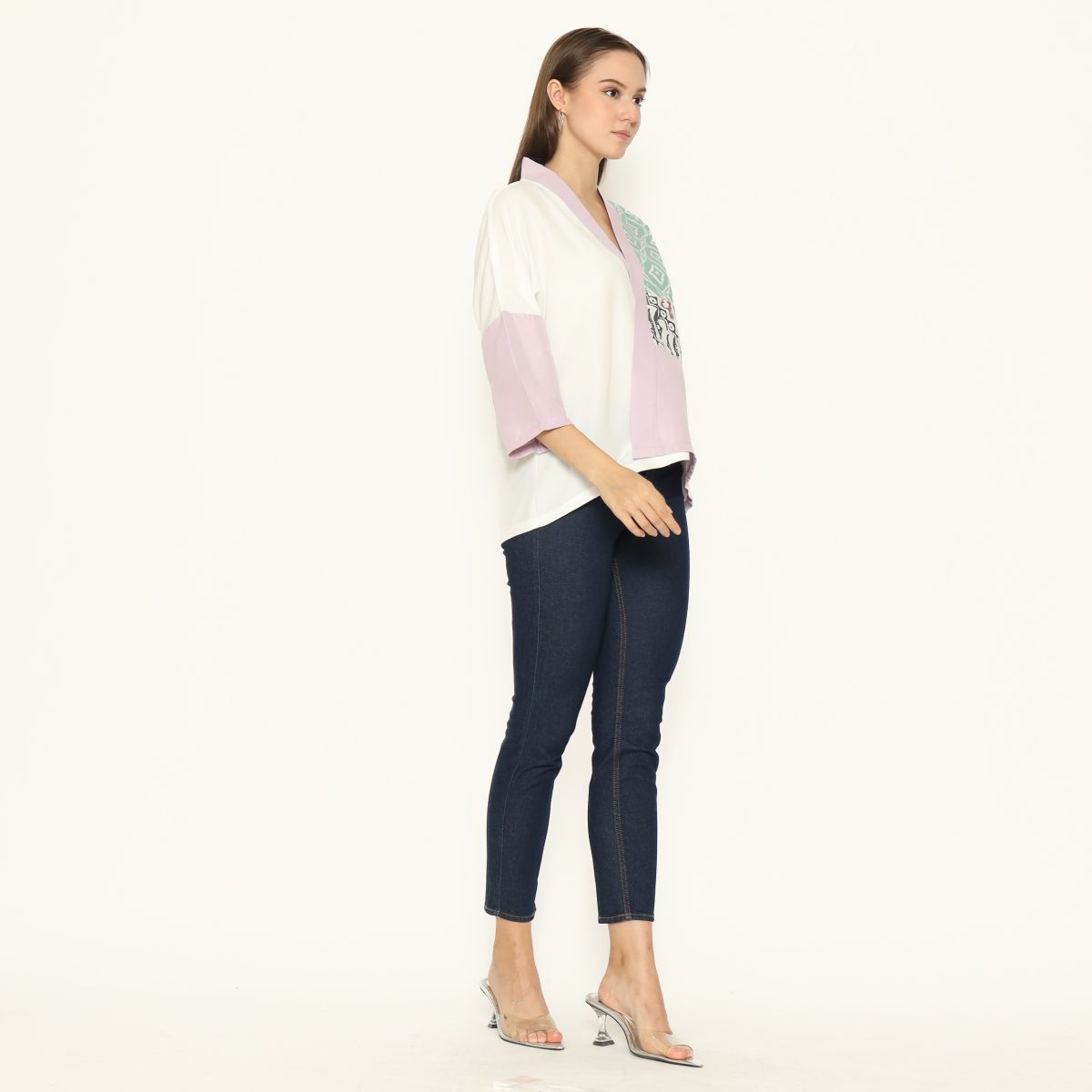 Amanda Blouse Purple Green - Image 7
