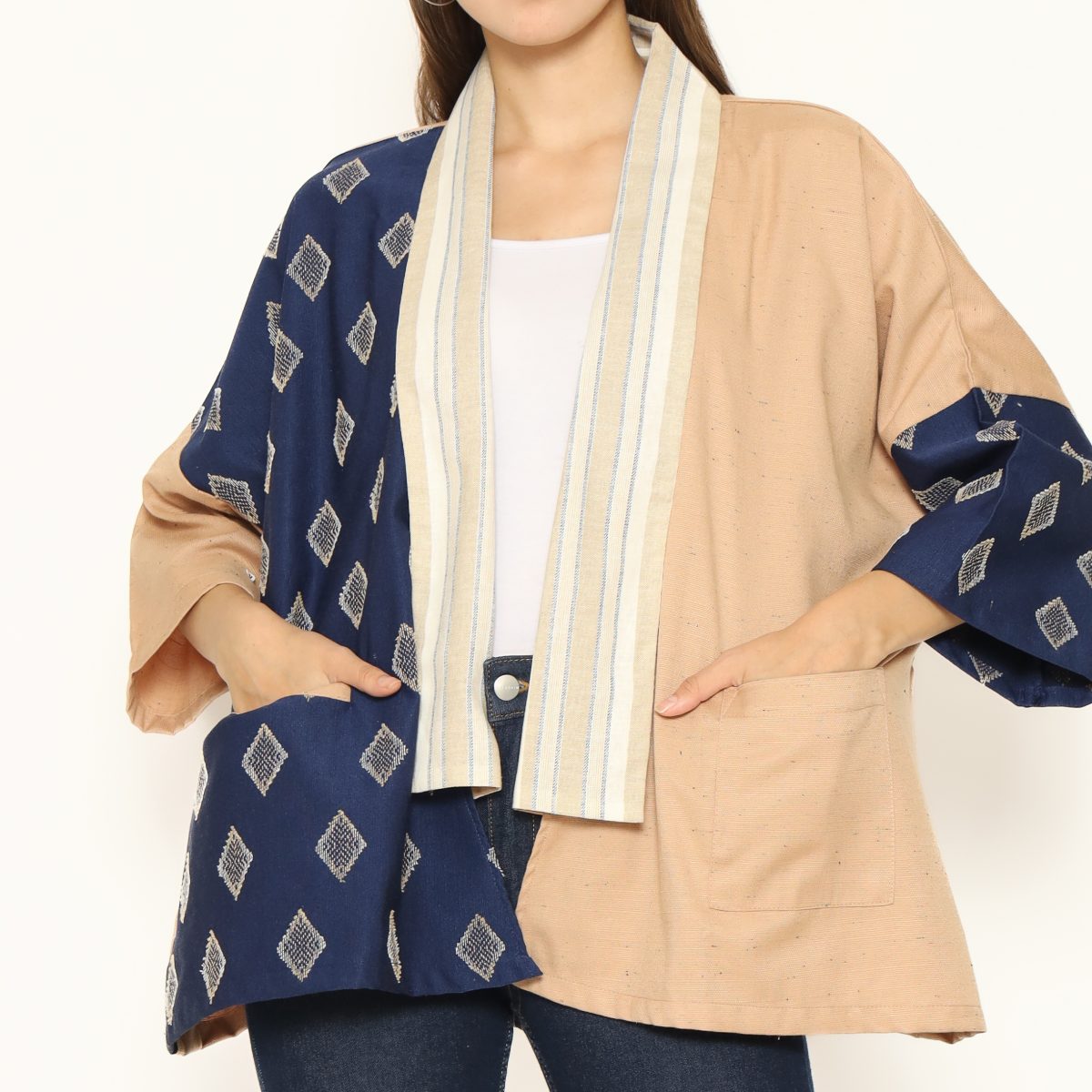 Tatiana Blazer Navy Beige - Image 2