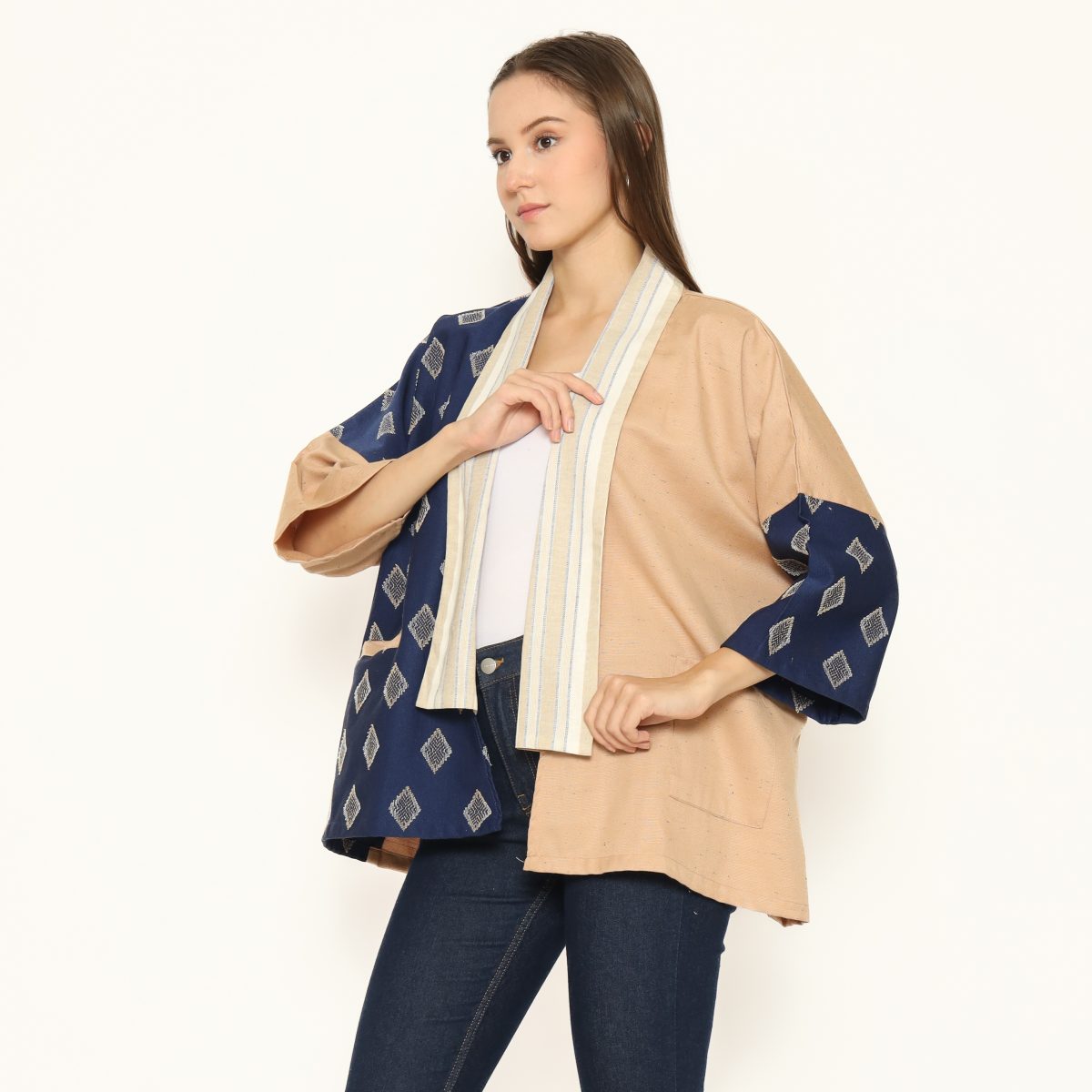 Tatiana Blazer Navy Beige - Image 3