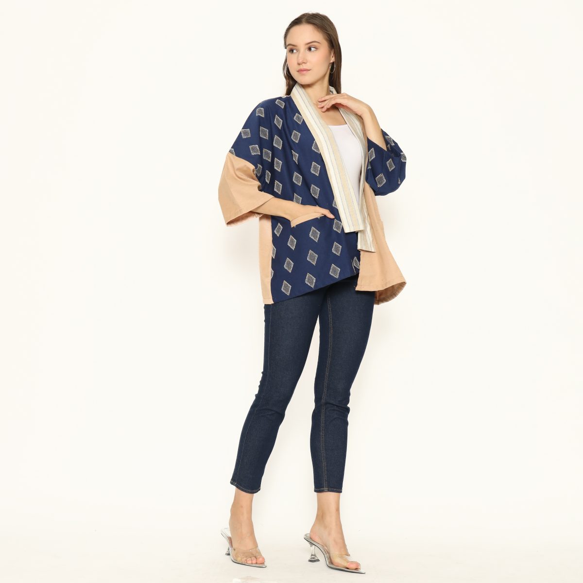 Tatiana Blazer Navy Beige - Image 5