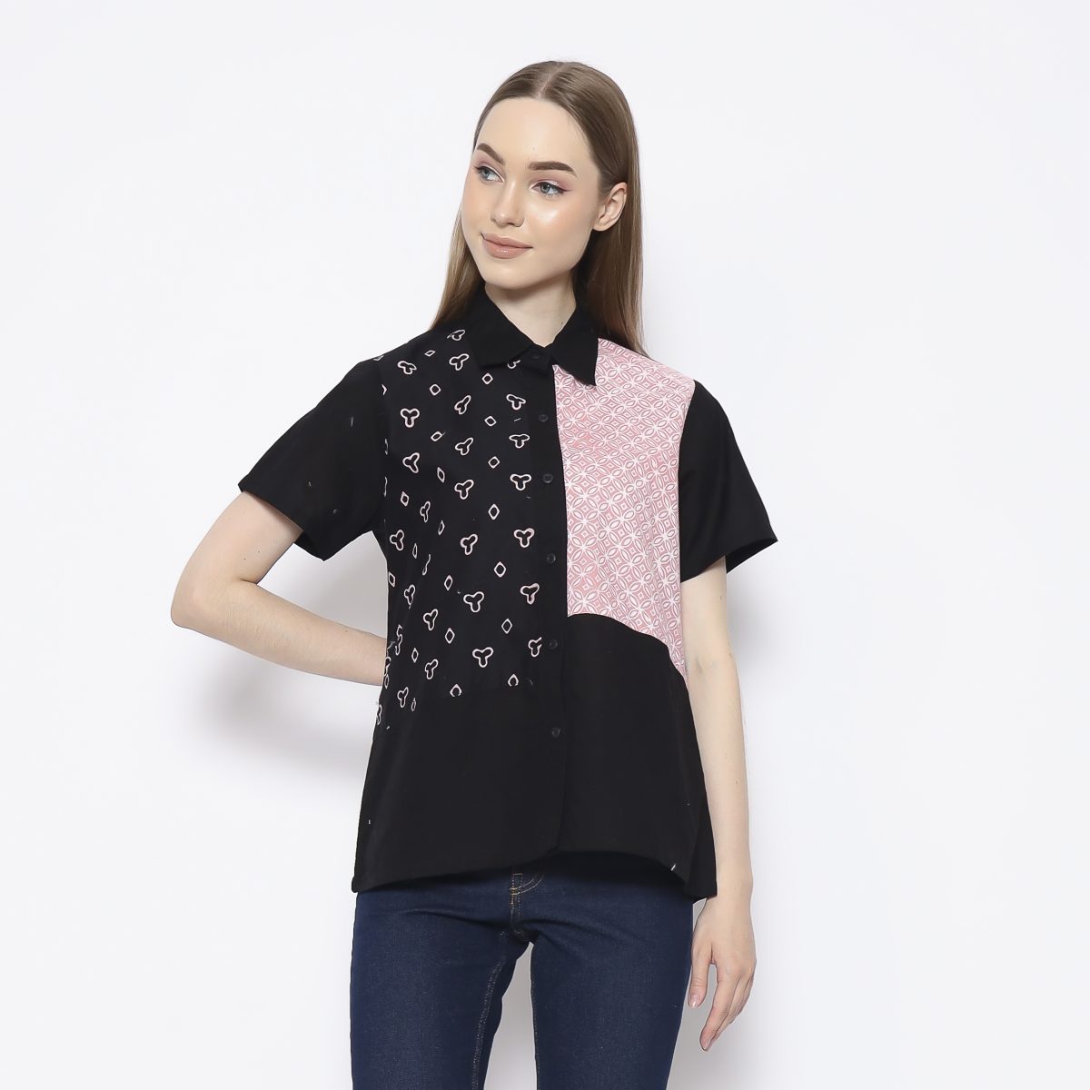 Janice Shirt Black Pink