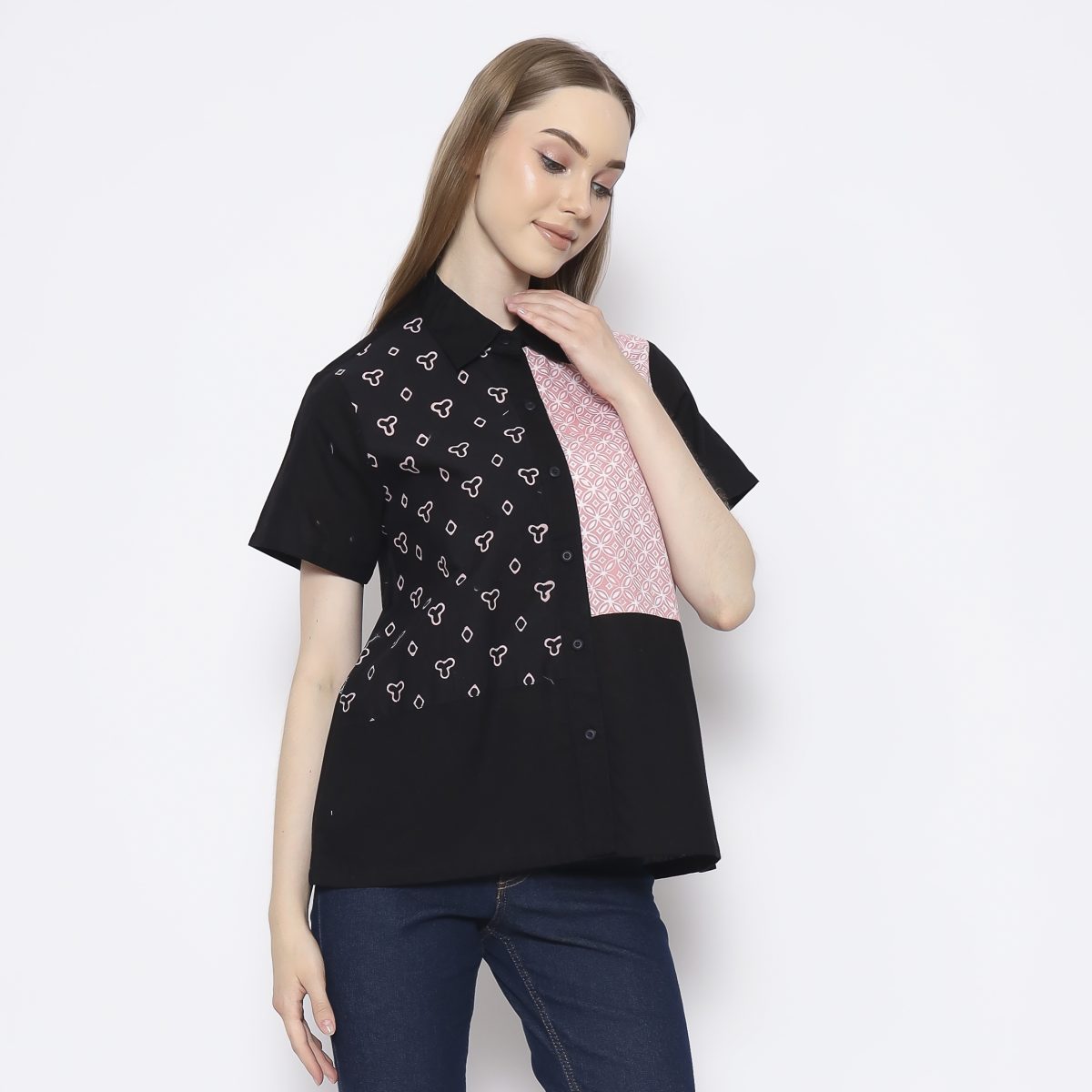 Janice Shirt Black Pink - Image 3