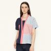 Daneli Blouse Blue Pink